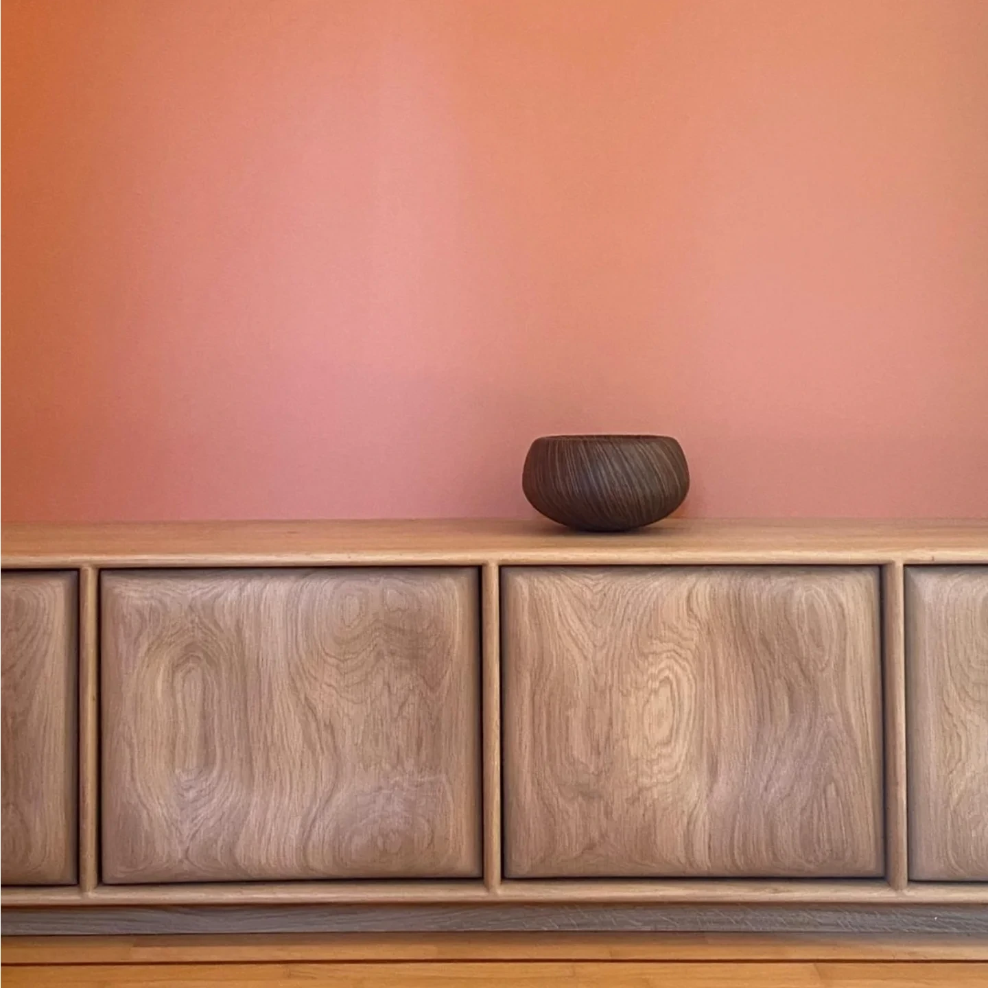 Oak cushion cabinet
